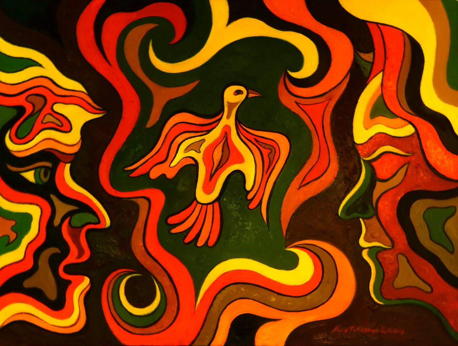 Fiery Bird, oil on canvas 2018 18 x 24.JPG