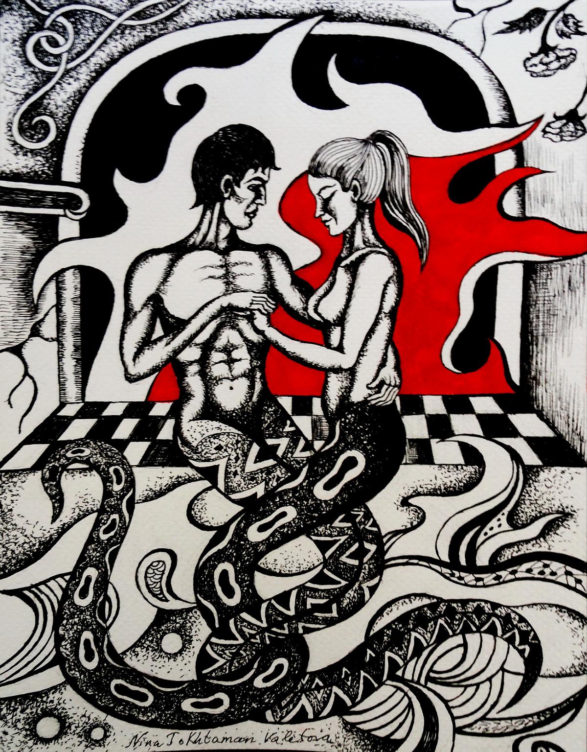 Snake House, ink on paper, 2019, 23 x 30 cm, x.JPG