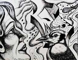 Bird Song, ink on paper, 2019, 30 x 23 cm