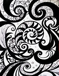 Spirals, ink on paper, 38 x 30 cm  2019 x